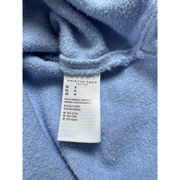 American Eagle Shacket, Woman's Size Medium, Light Blue, 100% Cotton, Button Up - Picture 6 of 9